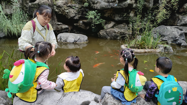 师生风采之2023年秋季学期聚英星宝贝森林教育系列课程之雨台山公园鱼跃童心（9.27）